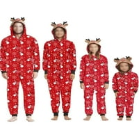 Cathery Christmas Porodica koja odgovara pidžami postavljene jelena sa kapuljačom Onceies Onceies na