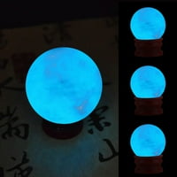 Kućni dekor Stone Svjetlosna lopta U kristalnom sjaju tamno kvarcne plave sfere LED lampica svjetla