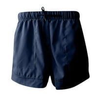 Smanjene žene udobne kratke kratke hlače Ležerne prilike elastične struke čisto boje kratke hlače Ljetna plaža Lagane kratke hlače sa džepovima