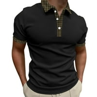Muška majica Muška majica kratkih rukava Modna ležerna boja odgovara majici crna m