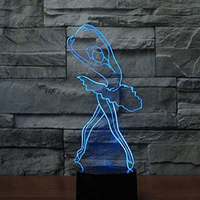 3D optička iluzija balerinska baletna djevojka noćna svjetlost sa pametnim dodirnim i daljinskim bojama mijenja zatamnjena funkcija svjetiljka za atmosferu za djecu za prijatelje rođendani Božić