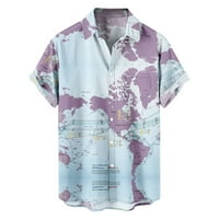 Muške Funky karte Grafičke havajske košulje Vintage kratki rukovi Kuglanje na plaži Kratki rukav dolje majica