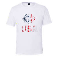 Američka zastava Thirt Patriotske majice za žene i muškarce 4. jula Tee vrhovi USA Flag Stars Stripes Majica