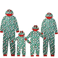 Tenjio Kids Omota za odmor Božić Božićni roditelj-dijete Outfit Baby tiskani bluzi s kapuljačom Rompers Xmas Porodica Porodica Padžama