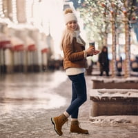 Ženske snježne zimske čizme Pješačke lagane izolirane čipke gore gležnjače boot snsb223w preplanuli veličinu 7,5