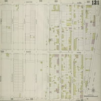 Puzzle - Mapa New York Brooklyn, V. 5, dvostruka stranica Ploča br. Karta Omestana Saratoga Ave., Fulton