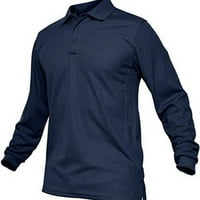 Hinvhai Clearsance na smanjenim gumb za muškarce dugih rukava dugih rukava, jesenja čvrsto labava bluza