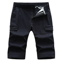 Ljetne kratke hlače za muškarce Fitness vježbač za vježbanje čipke UP UP COLESTS Pocket pojas Tamno