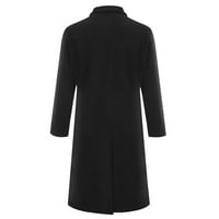 Muški kaputi i jakne za čišćenje muški zimski zimski duljinski ovratnik jednokradne modne modne kapute