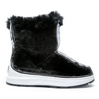 Daznico papuče za žene zatvorene žene zimske ravne čipke up up čine tople snježne čizme Udobne srednje čizme cipele crna 8