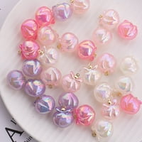 Kisor akrilni breskve perle, šarene akrilne perle izgubljene perle šarene čari privjeske za DIY zanate nakit nakita izrade kostime, q # ljubičasta