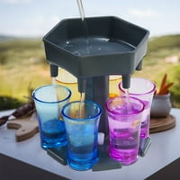 Vinsko staklo Prozirne čaše za vino staklo sa naočalama Šesterokutni ABS 6-čašica za raspršivač mašina za piće