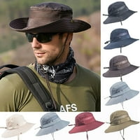 Ljetni ribolovni šešir muškarac WOOD široki prozračni ribolov planinaring sunčani šešir Ljetni ribar šešir UV zaštitne ribolov kape za sunčanje