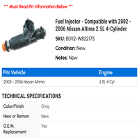 Injektor za gorivo - kompatibilan sa - Nissan Altima 2.5L 4-cilindar 2005