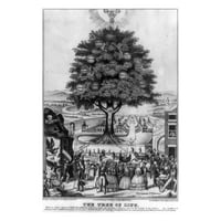 Foto: Drvo života, 1846., Isus Krist, zgrade, lobanje, križnice