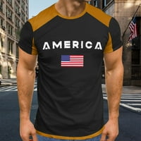 Hanas Ljeto Novo Muška košulja, Raglan Nezavisni kauč na kratki rukav Ispis Američkoj zastavi Patriotski