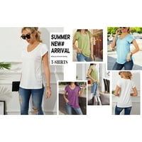 Mafusus ženske casual labavi fit osnovni vrhovi ljetne majice majice za petal čahura majice