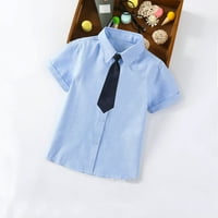 Clearsance Toddler Boys Odjeća za dječake Školska uniformarska košulja kratkih rukava za gumbu za kratke