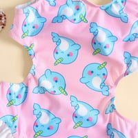 Kupaći kostimi za djevojčice 10- bikini ljetne toddler djevojke ruffles crtani otisci kupaći kostimi