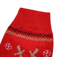 Božićni džemper za kućne ljubimce Slatki remen za snježne pahulje TURTLENECK PLETWEAR DUPENICI ZA ČUVANJE