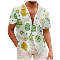 Muška majica Uskrsna tiskana muške ljetne majice s kratkim rukavima Top Green 4xl