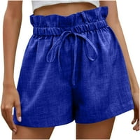 Nova proljetna moda svježi trendovi i stilovi, pune boje širine noge čipke labave kratke hlače u hlače Jean Hlače Ženske mornarice 4