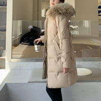 Ženske krznene jakne i kapute i kaputi Ženska zimska modna alata s malim kapuljačom pamučna jakna Cookcomfy
