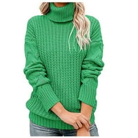GUZOM džemper za žene na prodaju - Čvrsti džemperi za žene Trendi vrhovi novi dolasci zelene veličine
