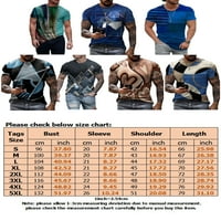 GRIANLOOK BOYS COMFY 3D tiskane majice kratki rukav Crew Crw Crts Holiday S-5XL mišićni tee