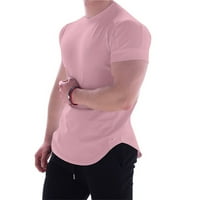 Muška majica čvrstog fitnesa majica kratki rukav sport Brza suha majica Stretch trenerska odjeća na čišćenju