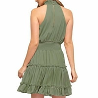 FSQJGQ Ljetne haljine Casual Solid rucf place haljina za žene A-line mini haljine bez rukava bez rukava