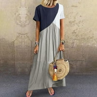 Haljina Moda New Benchmark Himeway Ženska ljetna modna kontrastna boja šivene suknje Velike veličine