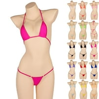Žene Bikini set Soild Colour kupaći svileni svile vidi kroz kupaće kostime