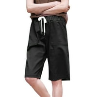 Wyongtao Atletic Works Ženske kratke hlače Čvrsti elastični struk sa dvostrukim džepom casual širokih kratkih hlača dužine koljena