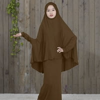 Rewenti muslimanska arapska srednja teen djevojka od pune boje haljina dvodijelna odijela Khaki 10