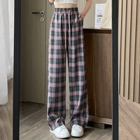 Akiihool ženske hlače plus radne pantalone veličine za žene joga haljine hlače ravno noga rasteza na brodovima sa džepovima