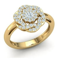 Originalni 2Ct okrugli rez dijamantski ženski personalizirani fantastični ukrasni prsten za brisanje