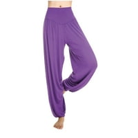 Harem pantalone za žene joga duksevi baggy pluse elastični preklop preko struka trenerka za crtanje dna lamparter