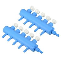 Uxcell Nacinio je distributer ventila za protok zraka plastična pumpa cijev konektor za cijev plavog paketa