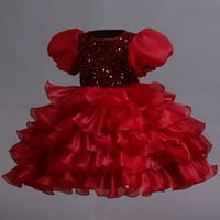 Cvjetna djevojka princeza haljina za rođendanske zabave Ball haljine lisnato rukave djevojčice 'sekfina