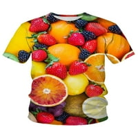 Luxplum muns majica kratki rukav ljetni vrhovi 3D print košulje Redovni pulover dnevna bluza Style-C S