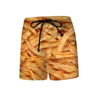 Corashan Beach Hlače Muška hrana Realistična 3D tiskane ljetne kratke hlače Plaža Swim Swim Swims Hotsa
