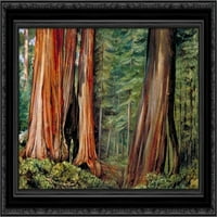 The Mariposa Grove od velikih stabala, California Crna ukrašena drva ugrađena platna umjetnost sjever,