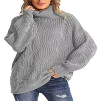 Diconna ženski džemper sa dugim rukavima pulover s dugim rukavima na vrhu pletene rublje za jesen toplu