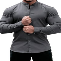 Arvbitana muške haljine mišića Slim Fit Stretch dugih rukava ležerna majica niz majicu