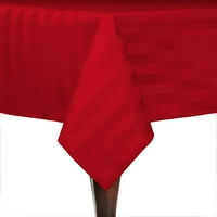 Ultimate tekstilni satin-prugaste kvadratni stolnjak - za vjenčanje i ugostiteljstvo, hotel ili kućnu blagovaonicu, crvena
