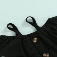 Summer Toddler Baby Girl Odjeća s ramena ruffle rezanje usjeva na vrhu kratkih hlača odijela