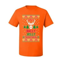 Imajte holi božićni ružni božićni džemper mušku grafičku majicu, narandža, 5xl