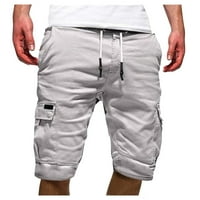Muške opuštene ravno-fit hlače multi kratke hlače Ležerne prilike plus pet sportskih točaka pantne džep