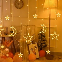 Novi Xmas Party Star Moon Window Light Fairy Lights Ramadan LED zavjesa LED LED žičare LED svjetiljka za zavjesu toplo bijela